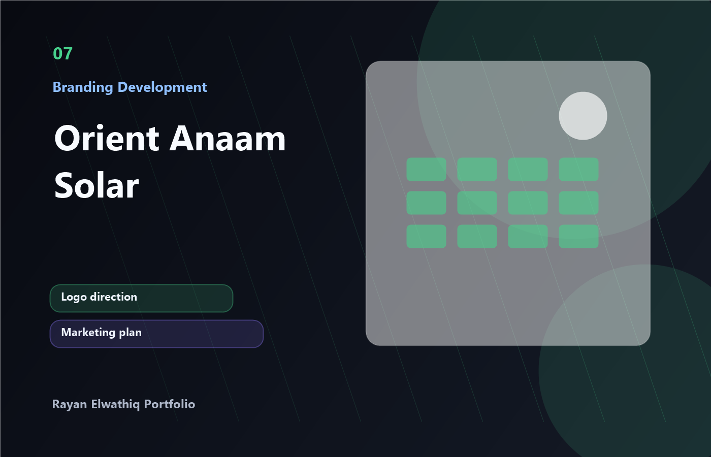 Project cover for Orient Anaam Solar Energy branding development