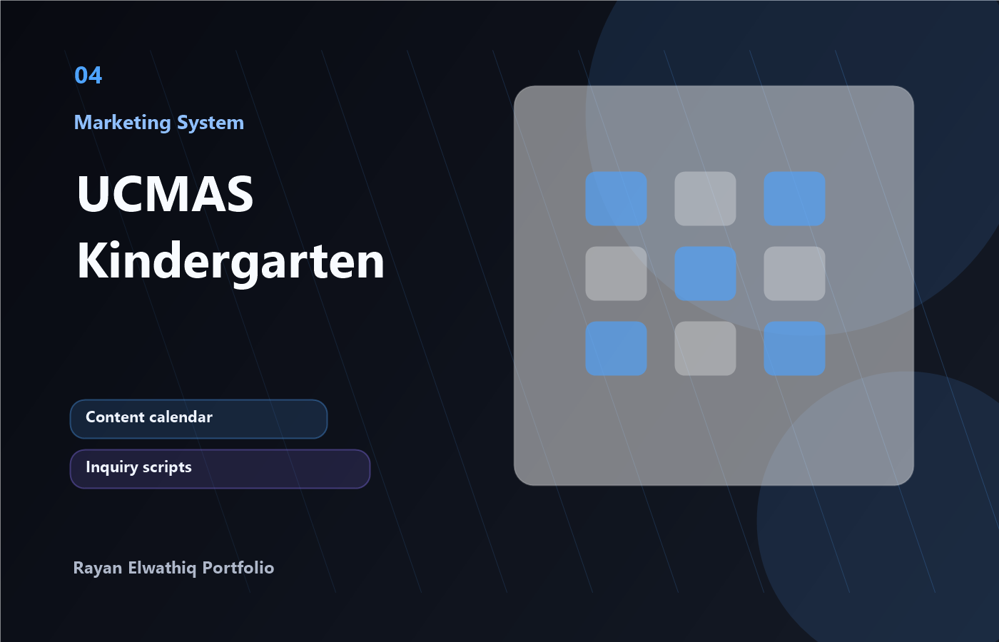 Project cover for UCMAS Kindergarten marketing system
